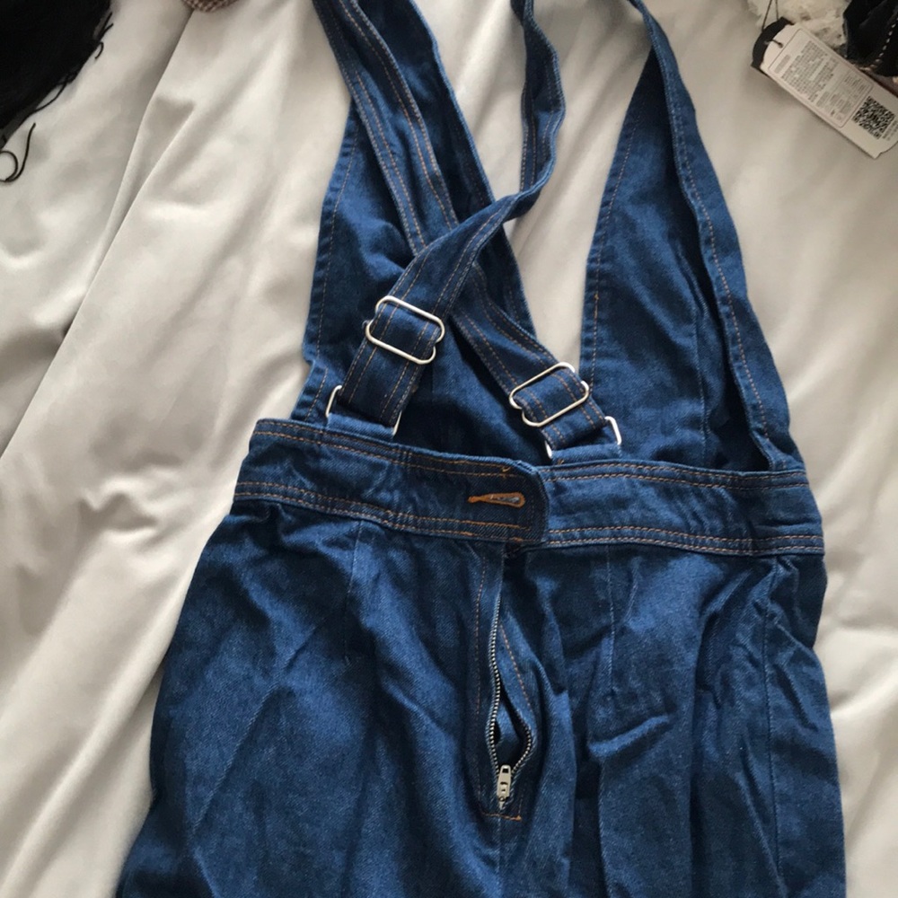 Blue urban outfitters overalls tags on